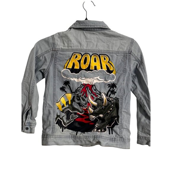 Garanimals Kids Denim Jacket With Dinosaur "Roar" Graphic Size 7 - Picture 4 of 4